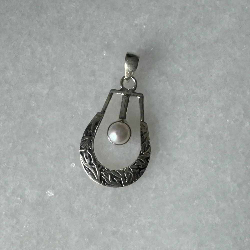 NWOT Sundance Bell Tolls Pendant, Pearl, Sterling Silver